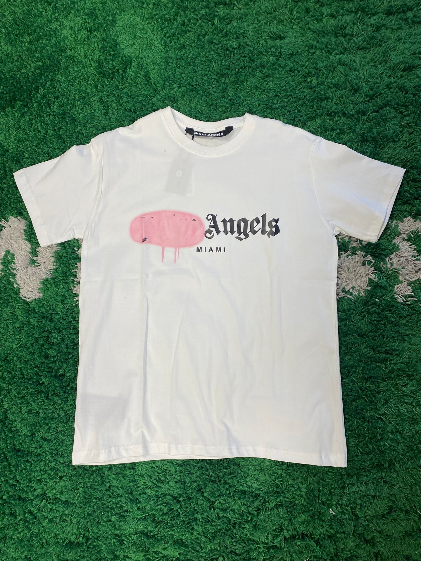 Palm Angels Miami Sprayed Shirt - White/Pink