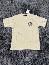 Load image into Gallery viewer, Chrome Hearts Logo Shirt w/ Paint - Beige/Multicolor
