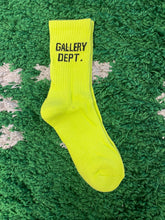 Load image into Gallery viewer, Gallery Dept. Socks - Lime Green/Black
