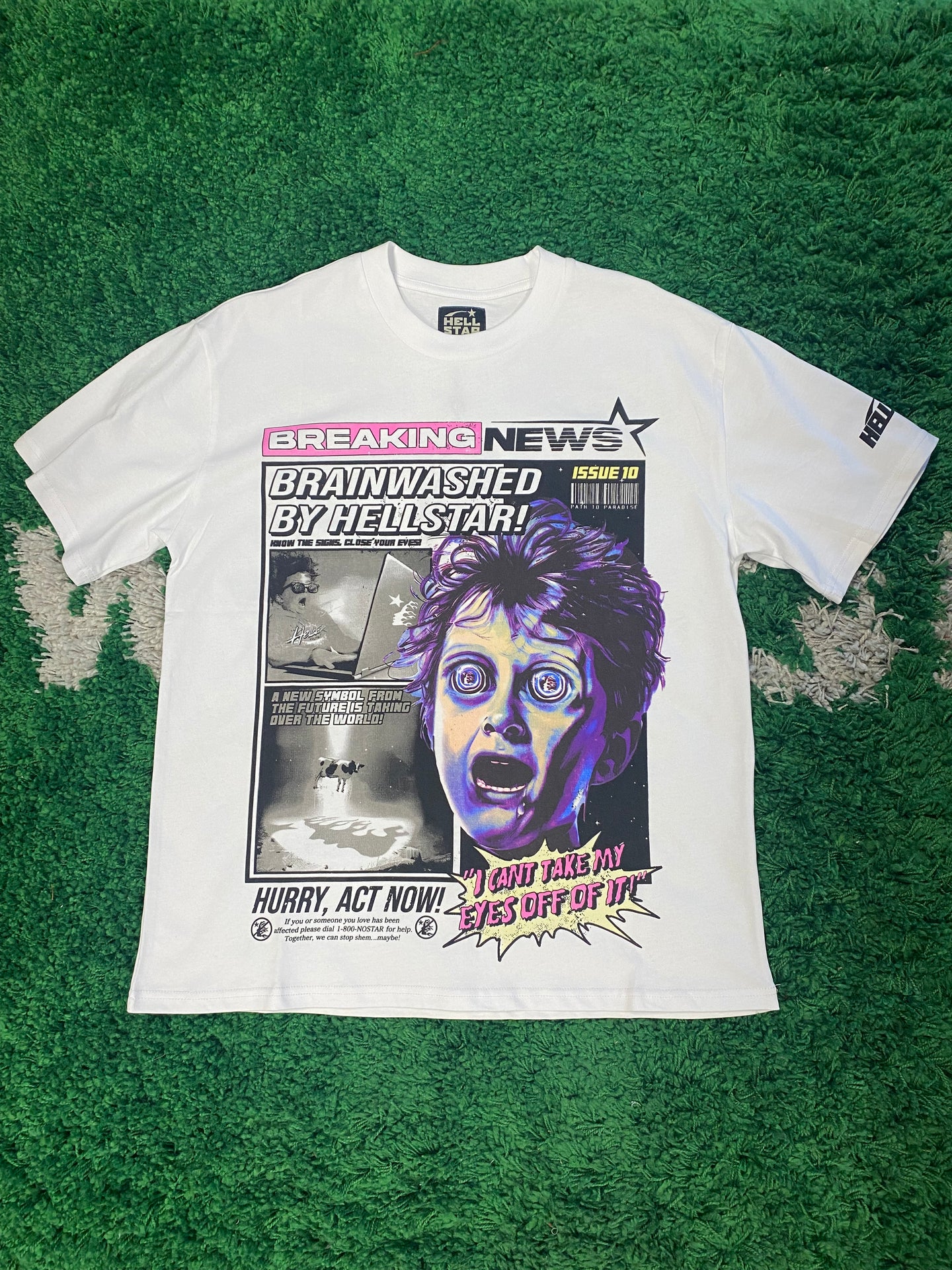 Hellstar ‘Breaking News’ Shirt - White/Multicolor