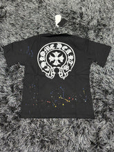 Load image into Gallery viewer, Chrome Hearts Logo Shirt w/ Paint - Black/White/Multicolor
