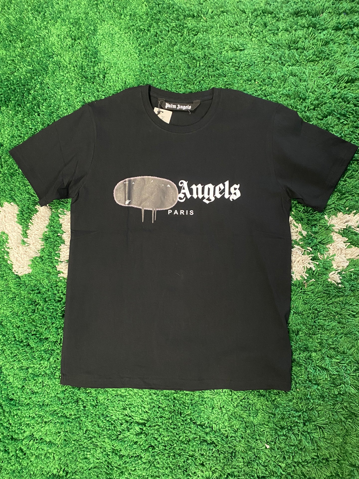 Palm Angels Paris Sprayed Shirt - Black/White