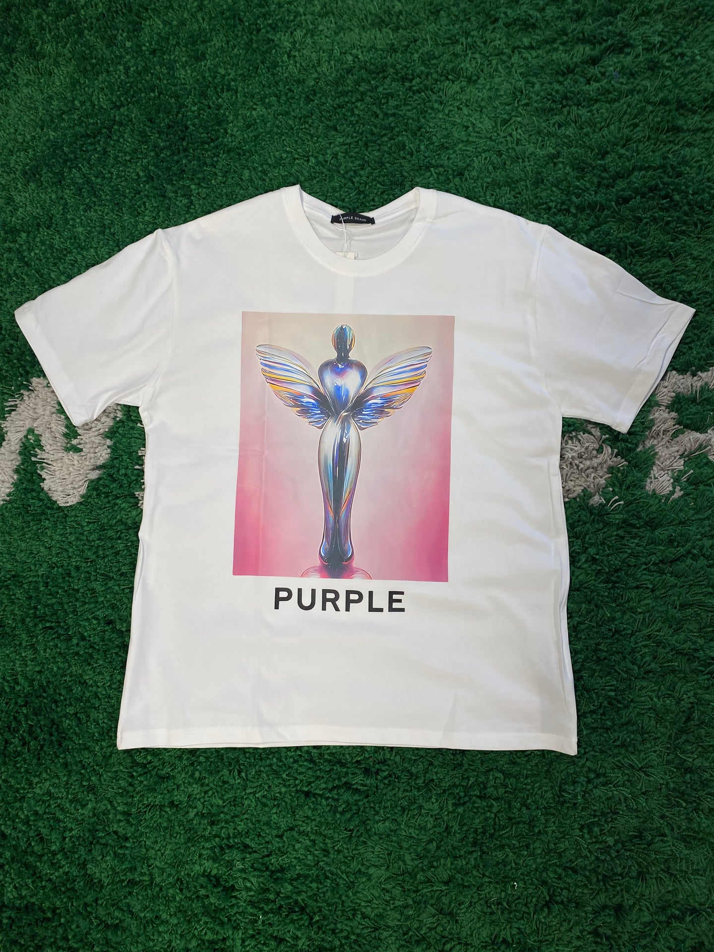 Purple Brand Angel Graphic Shirt - White/Multicolor