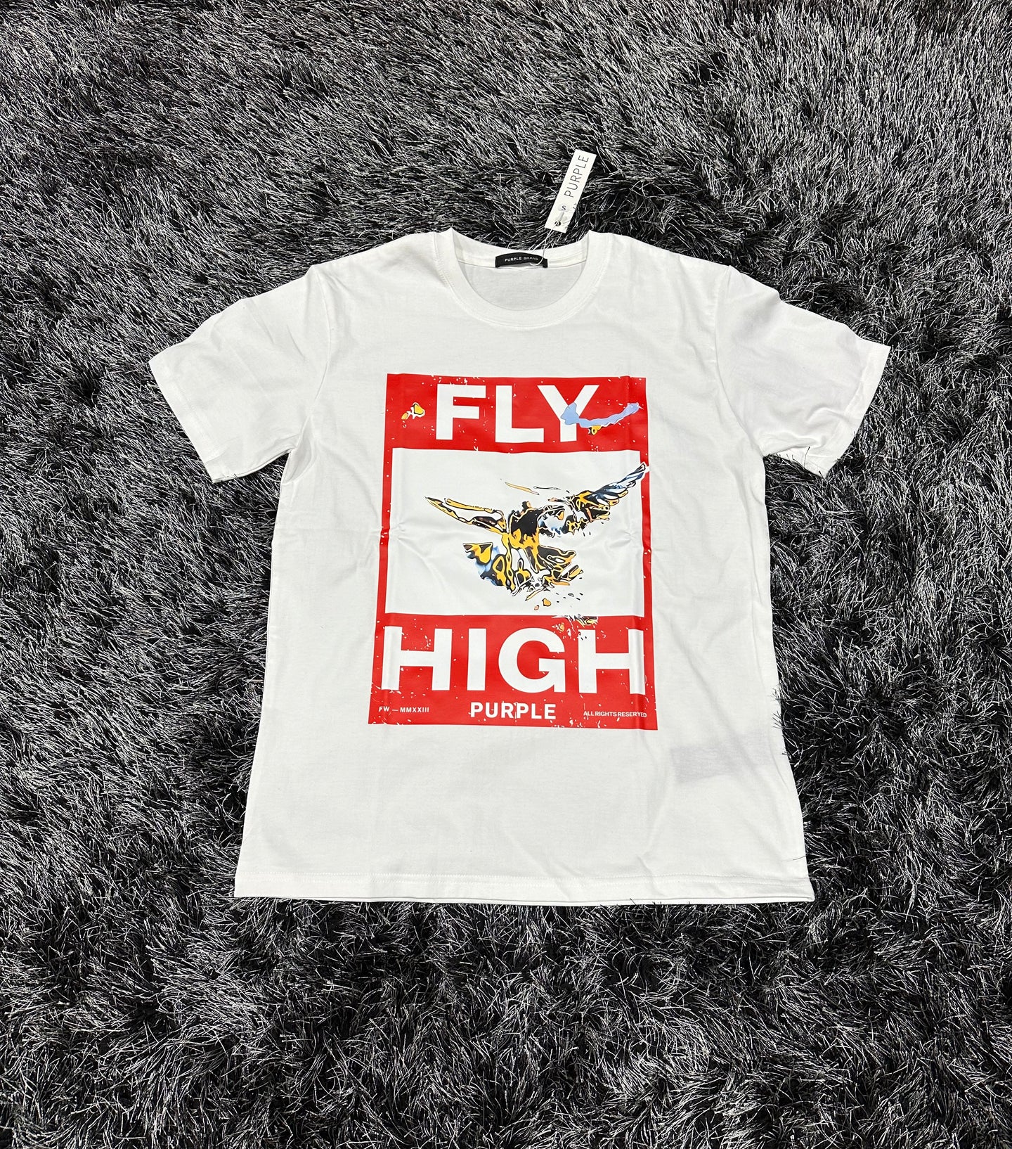 Purple Brand ‘Fly High’ Shirt - White/Red