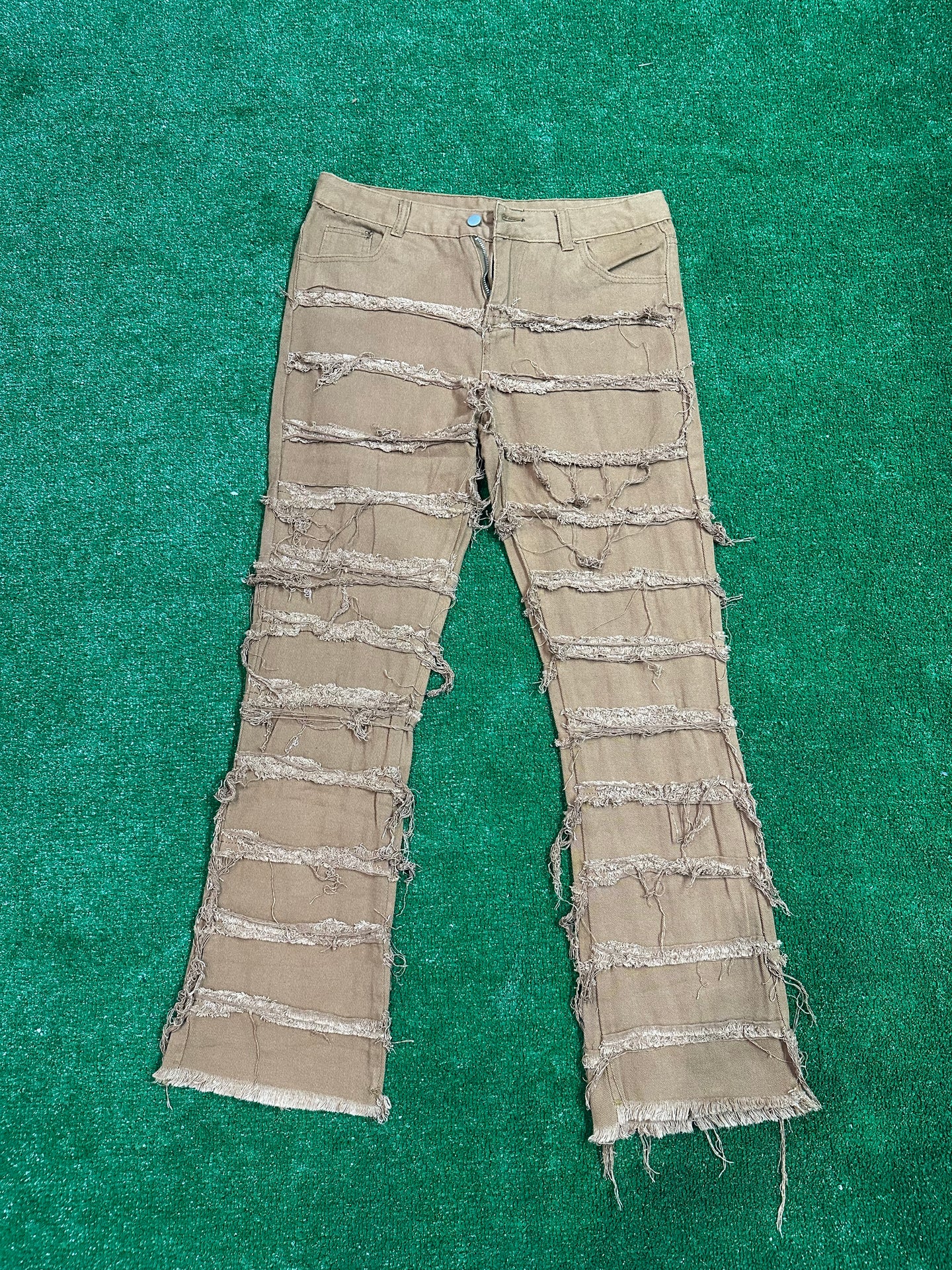 Stacked Jeans - Light Brown