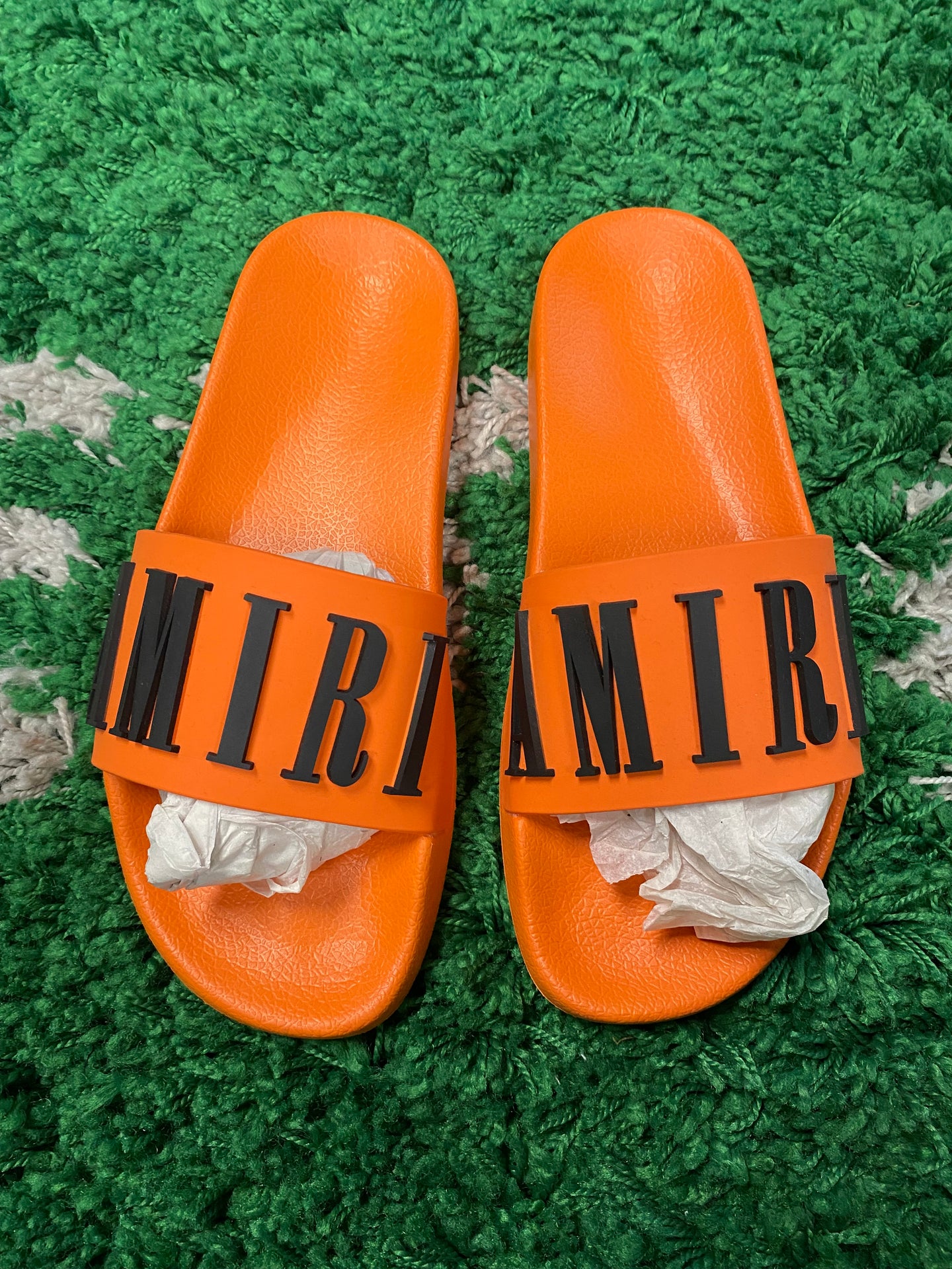 Amiri Slides - Orange/Black