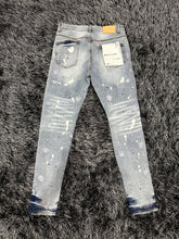 Load image into Gallery viewer, Purple Brand Denim Jeans ‘Creased’ - Light Wash - Blue/White
