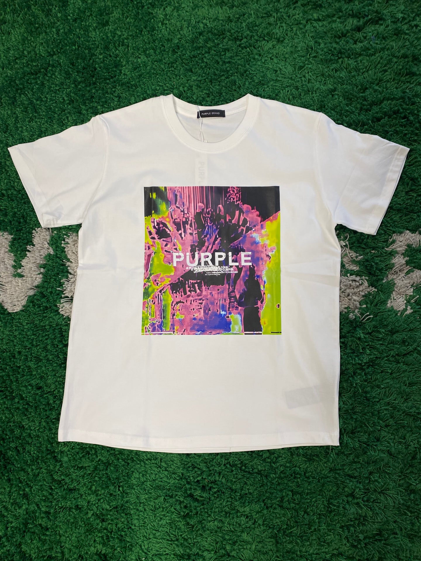 Purple Brand Graphic Shirt - White/Pink/Green