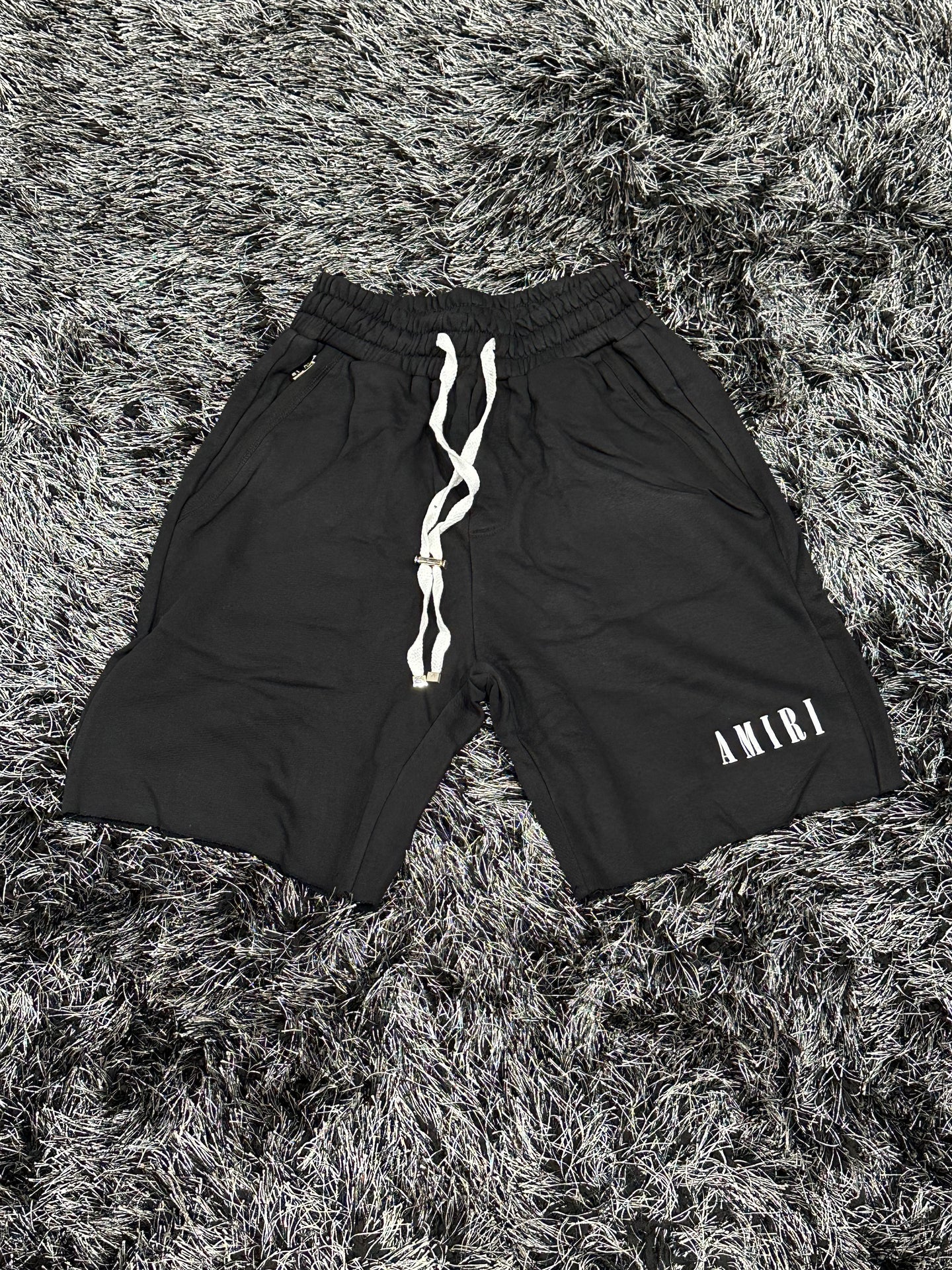 Amiri Logo Shorts - Black/White