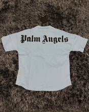 Load image into Gallery viewer, Palm Angels Curved Logo Shirt - Blue Gray
