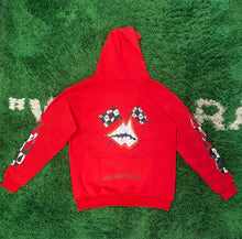 Load image into Gallery viewer, Chrome Hearts ‘Finish Line’ Graphic Hoodie - Red/Black
