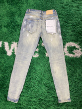 Load image into Gallery viewer, Purple Brand Denim Jeans ‘Patches’ - Light Wash - White/Grey
