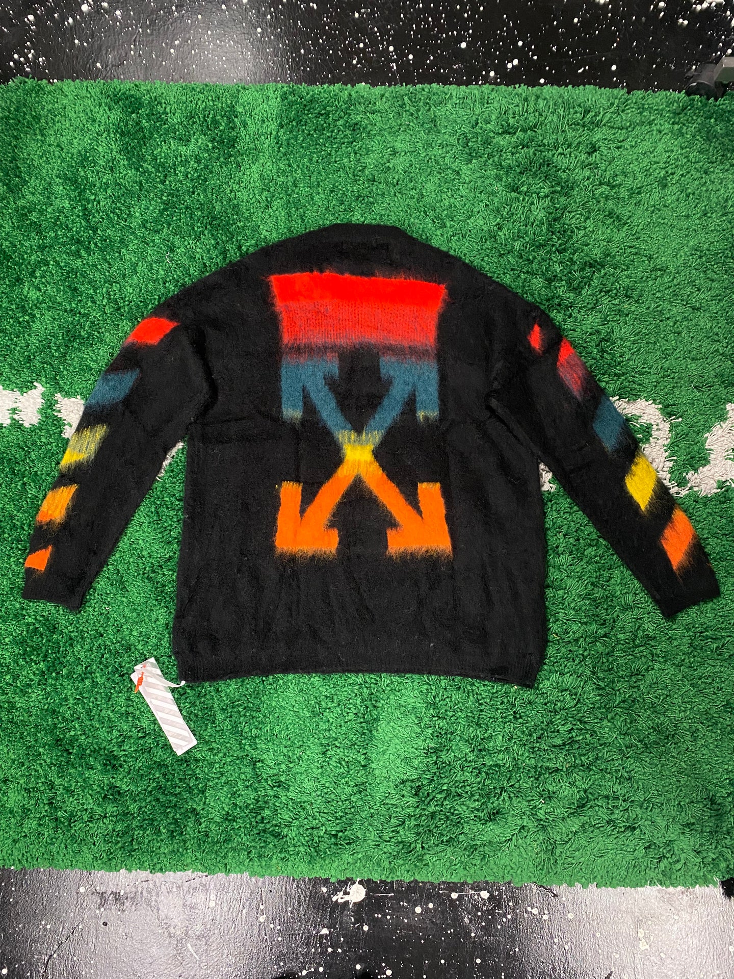 Off White Striped Sweater - Multicolor