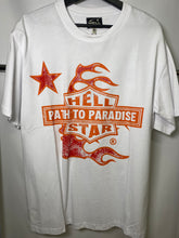 Load image into Gallery viewer, Hellstar ‘Path To Paradise’ Graphic Shirt - Black/Orange
